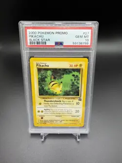 2000 Pokemon Promo Black Star #27 Pikachu Black Star PSA 10 - Image 1