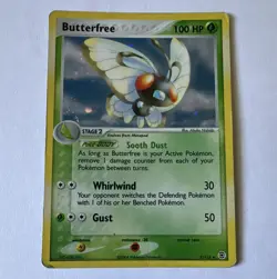 Pokemon TCG Butterfree 2/112 FireRed & LeafGreen Holo Rare 2 Partial Swirls HP - Image 1