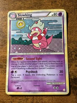 Slowking 12/123 Heartgold & Soulsilver Holo Pokemon *CORNER DAMAGE* - Image 1