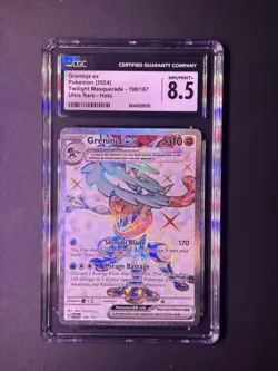 Greninja ex Pokemon (2024) Twilight Masquerade - 198/167 Ultra Rare - CGC 8.5 - Image 1