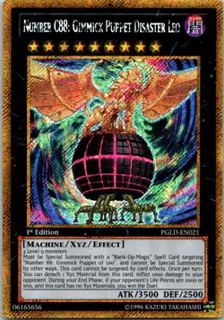 Yugioh Number C88: Gimmick Puppet Disaster Leo PGLD-EN021 1st Ed Gold Secret NM - Image 1