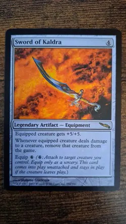 Sword of Kaldra ~ Mirrodin [ Magic MTG ] Rare - LP - Image 1