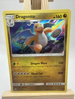 Pokemon TCG Dragonite 96/149 Sun & Moon Base Set Holo Rare NM/LP - Image 1