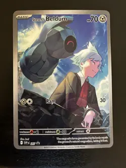 Steven’s Beldum SVP 207 Black Star Promo Holo Pokemon Card NM - Image 1