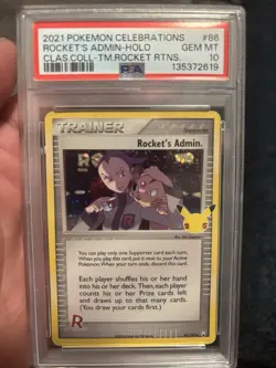 Pokemon Rocket's Admin Holo - PSA 10 - Celebrations #86 - Mint - Image 1