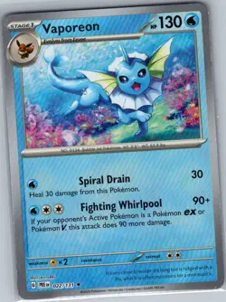 Vaporeon Poke Ball 022/131 SV: Prismatic Evolutions - Pokemon Card - NM - Image 1