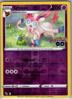 Sylveon 035/078 Reverse Holo Pokemon GO - Pokemon Card - NM - Image 1