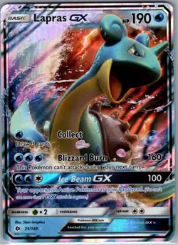 Lapras GX 35/149 SM Base Set - Pokemon Card - NM - Image 1