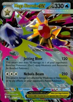 Mega Starmie ex 021/088 Double Rare Perfect Order Pokemon NM - Image 1