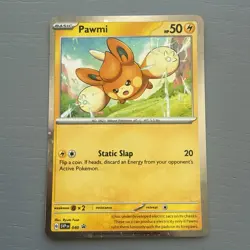 Pawmi SVP040 Black Star Promo Scarlet & Violet Holo Pokemon Card - Image 1