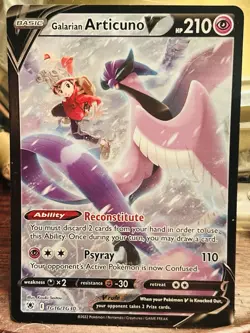 Galarian Articuno V TG16/TG30: Astral Radiance Trainer Gallery Nm Pokemon TCG: - Image 1