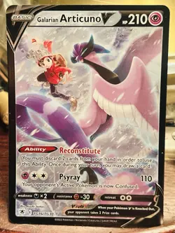 Galarian Articuno V TG16/TG30: Astral Radiance Trainer Gallery Nm Pokemon TCG: - Image 2
