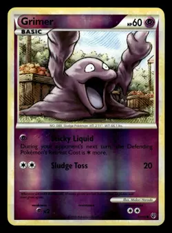 Grimer 50/90 Reverse Holo HGSS Undaunted Pokemon Card - 1 - Image 1
