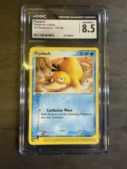 Pokemon Psyduck CGC 8.5 EX Sandstorm 73/100 Regular Common English 2003 - Image 1