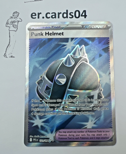 Punk Helmet 121/094 Phantasmal Flames Trainer Holo Pokemon Card - NM - Image 1