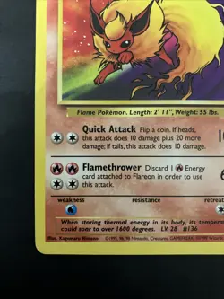 Pokemon TCG Flareon 19/64 Non Holo Jungle Set MP - Image 5