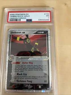 Pokemon TCG UMBREON UNSEEN FORCES 112/115 Ultra Rare Holo Psa 1 - Image 3