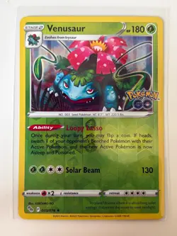 Venusaur 003/078 Holo Rare Pokemon GO Pokemon Reverse Holo Lightly Played - Image 1