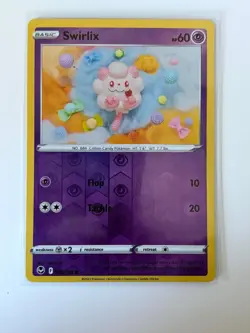Swirlix 083/195 Common Silver Tempest Pokemon Reverse Holo NM Asako Ito - Image 1