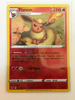 Flareon 026/185 Rare Vivid Voltage Pokemon Reverse Holo Lightly Played - Image 1