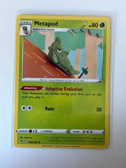 Metapod 002/192 Uncommon Rebel Clash Pokemon NM Asako Ito Crochet - Image 1