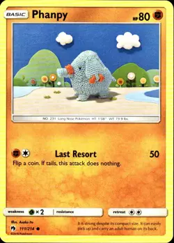 Phanpy 111/214 Common Lost Thunder Pokemon Lightly Played Asako Ito 2018 - Image 1