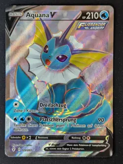 Pokemon Aquana V Full Art | Deutsch 172/203 Drachenwandel | Near Mint - Image 1