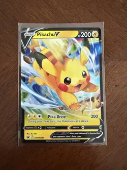Pikachu V SWSH285 Holo Promo Sword & Shield Promo Pokemon Holo Near Mint NM - Image 1