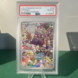 Pokemon TCG SV04 Paradox Rift Morpeko 206/182 Illus Rare Holo PSA 10 EN 2023 - Image 1