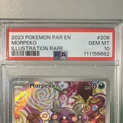 Pokemon TCG SV04 Paradox Rift Morpeko 206/182 Illus Rare Holo PSA 10 EN 2023 - Image 3