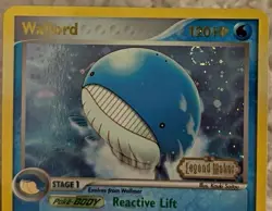 Nintendo Pokemon TCG Wailord 14/92 Legend Maker Holo Rare English 2006 120HP - Image 1