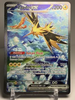 Pokemon Zapdos ex 202/165 Full Art Special Illustration Rare 151 LP/NM - Image 1