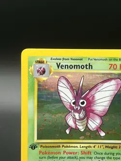 1999 Pokemon Jungle Venomoth 1st Edition Holo Rare 13/64 LP - Image 3