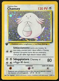 POKEMON~CHANSEY~3/102~HOLO~1A EDIZIONE~SET BASE~ITA~PL/PR - Image 1