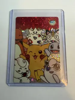 1999 Vintage Pocket Monsters Vending Prism - Pikachu, Togepi, Squirtle #445 - Image 1