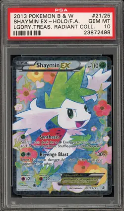 Pokemon Shaymin EX Legendary Treasures Radiant Coll. Full Art #RC21 PSA 10 - Image 1