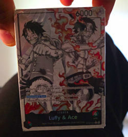 Bandai OnePiece CCG Luffy & Ace Leader ST13-001 6000 Power Foil Starter God Deck - Image 1