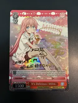 Weiss Schwarz It's Delicious! Milim Sp (English) (Gold Signature) - Image 1