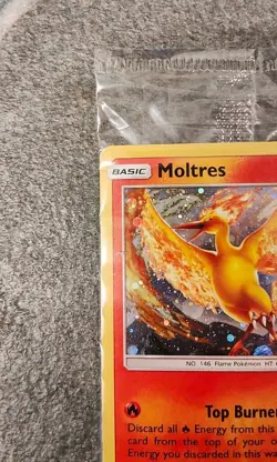 Pokemon Tcg Moltres Holo 19/181 Sun & Moon Team Up Stamped Sealed Promo Card - Image 3
