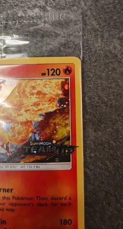 Pokemon Tcg Moltres Holo 19/181 Sun & Moon Team Up Stamped Sealed Promo Card - Image 4