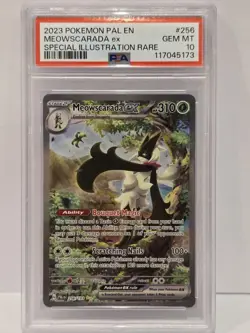 Meowscarada ex 256/193 PSA 10 Gem Mint Special Illustration Rare Pokemon - Image 1