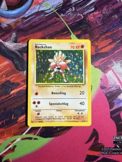 Pokemon TCG 1999 Base Set Hitmonchan 7/102 Holo Rare Unlimited - Image 1