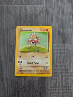 Pokemon TCG Hitmonchan 7/102 Base Set Holo Unlimited Card - Image 1