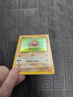 Pokemon TCG Hitmonchan 7/102 Base Set Holo Unlimited Card - Image 2