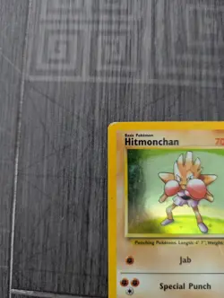 Pokemon TCG Hitmonchan 7/102 Base Set Holo Unlimited Card - Image 4