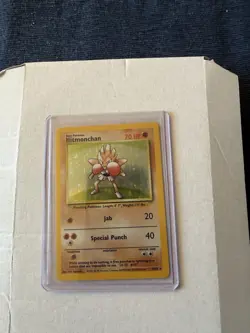 Pokemon TCG Hitmonchan Base Set 7/102 Holo Unlimited Holo Rare - Image 1