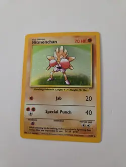Hitmonchan Holo Card 7/102 Pokemon TCG Base Set 1999 Unlimited - Image 1