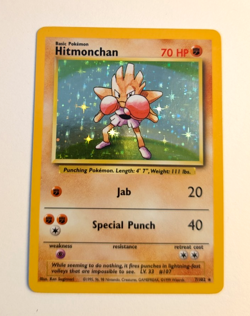 Pokemon TCG Hitmonchan 7/102 Base Set Holo Unlimited Card Near Mint NM - Image 1