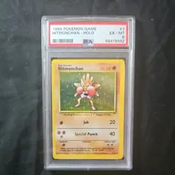 Pokemon TCG Hitmonchan Base Set 7/102 Holo Unlimited Holo Rare - Image 1