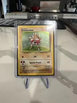 Pokemon TCG Hitmonchan Base Set 7/102 Holo Unlimited Holo Rare - Image 1